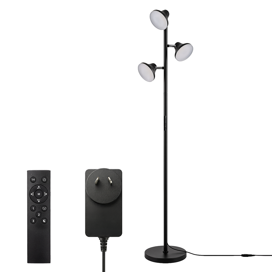 Emitto 3-Light LED Floor Lamp Dimmable Tree Lamp Remote Adjustable Living Room
