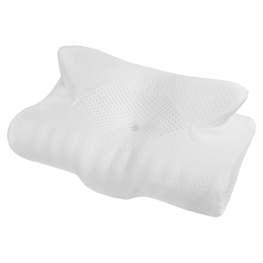 DreamZ Cervical Pillow Memory Foam Ergonomic Cooling Neck Pain Relief White