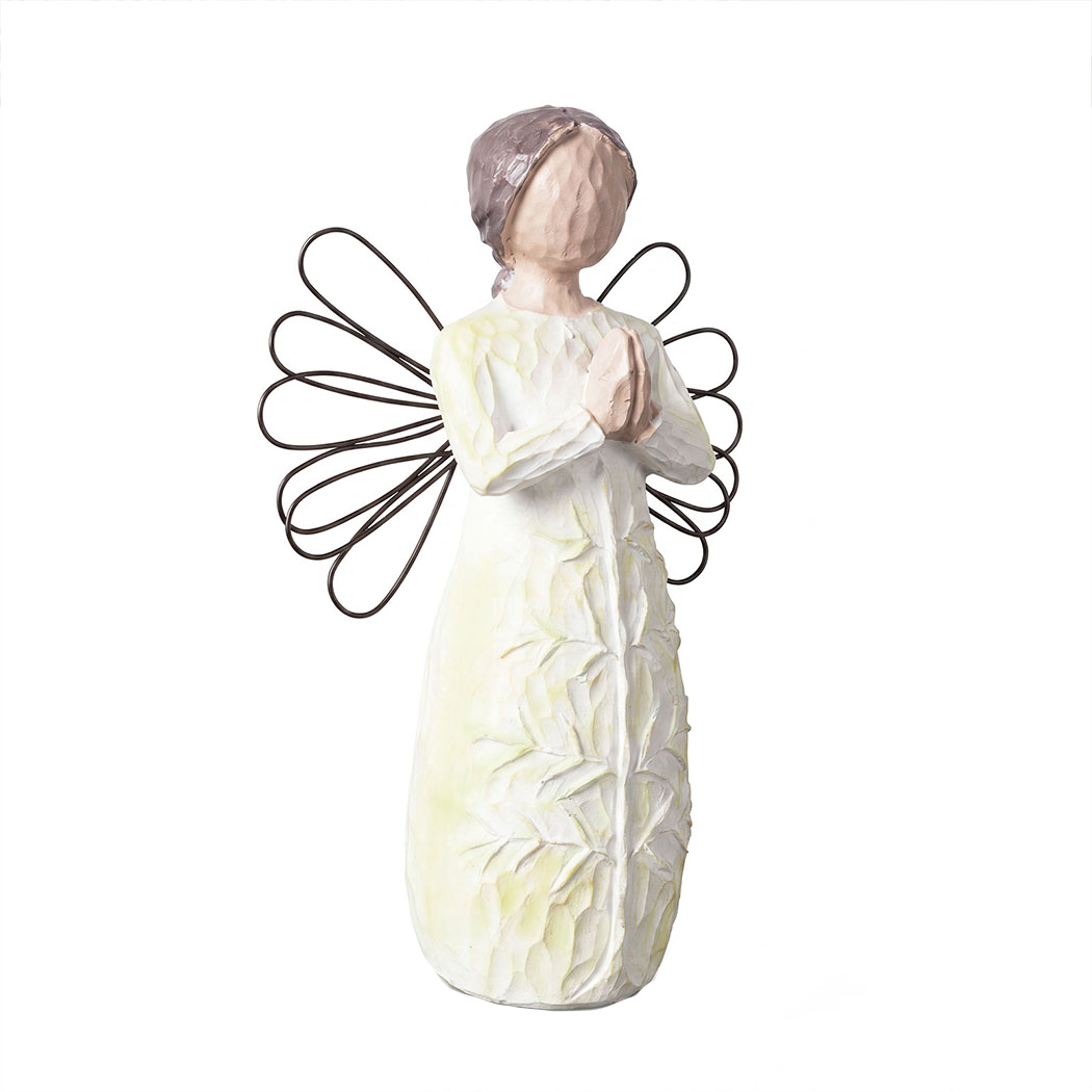 Levede Resin Thank You Gift Figurines Willow Texture Friendship Gift White