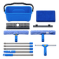 Traderight Window Cleaning Kit With Extendable Pole and Squeegee for Home Blue