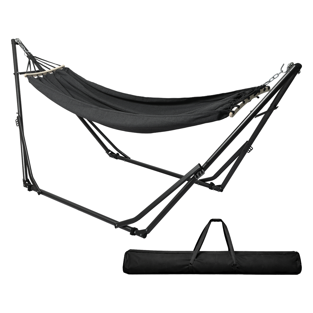 Mountview Foldable Hammock Hanging Chair with Stand Portable 3 Gear Adjustable