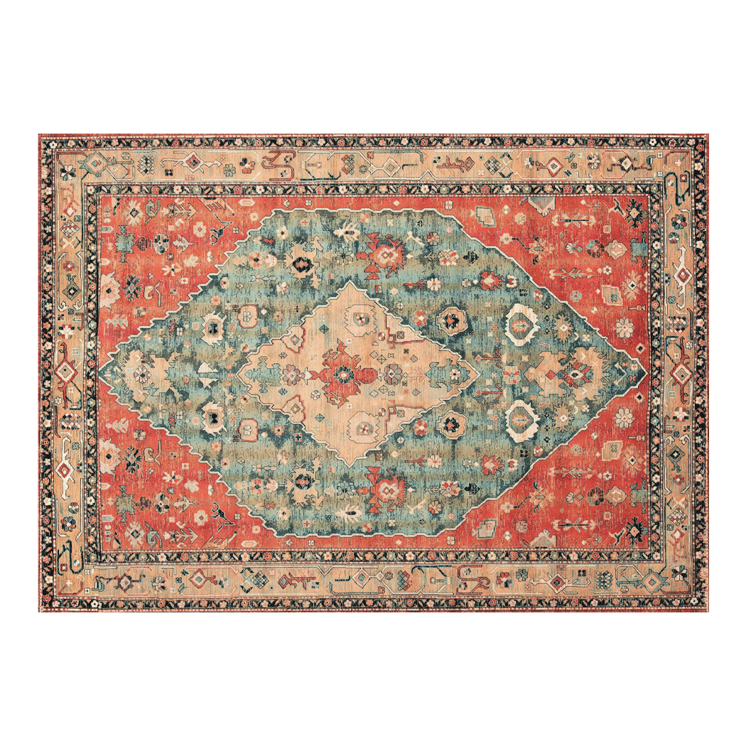 Marlow Floor Rug Vintage Polyester Washable Area Rugs