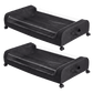 Levede 2x Under Bed Storage Containers for Shoe and Apparel Clear-Lidded Black