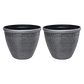 Toque Plastic Plant Pots 30cm Outdoor Garden Planter 2 Pcs With Drainage Holes