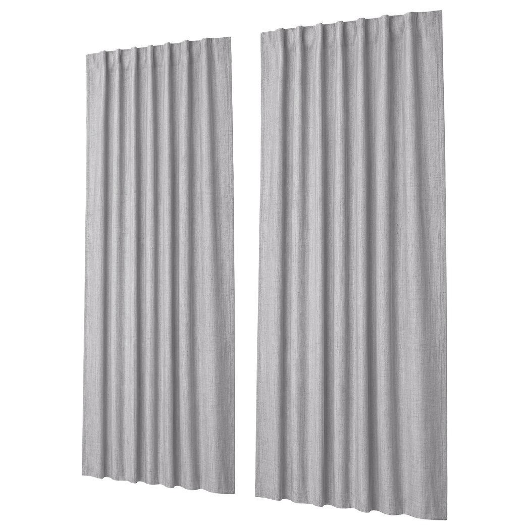Marlow Blackout Curtains 2 Panels Thermal Linen Look Blockout Drapes 180 x 230cm