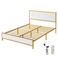 Levede Metal Bed Frame Under Bed Storage Double Beige