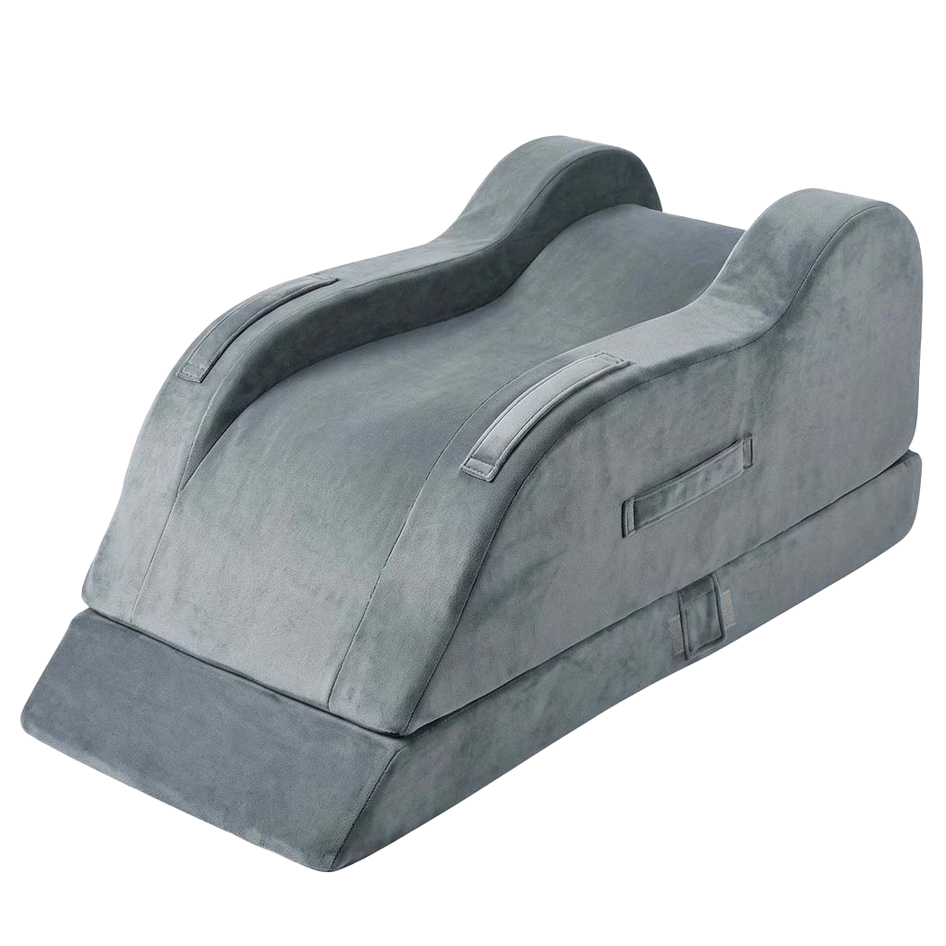 DreamZ Leg Elevation Pillow After Surgery Gel Memory Foam Single Leg Grey