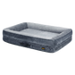 PaWz Extra Extra Large Dog Bed Orthopedic Dog Bed Bolstered Support Velvet Grey