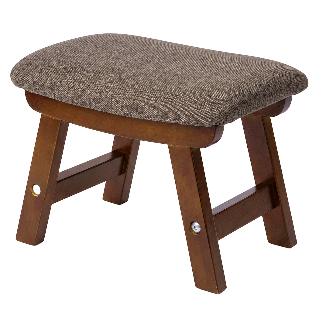 Levede Foot Stool Ottoman Footrest With Washable Cover,Living Room,Brown