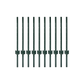Garden U Fence Posts No Dig Metal Stakes Outdoor Yard Green 3ft 10Pack Green