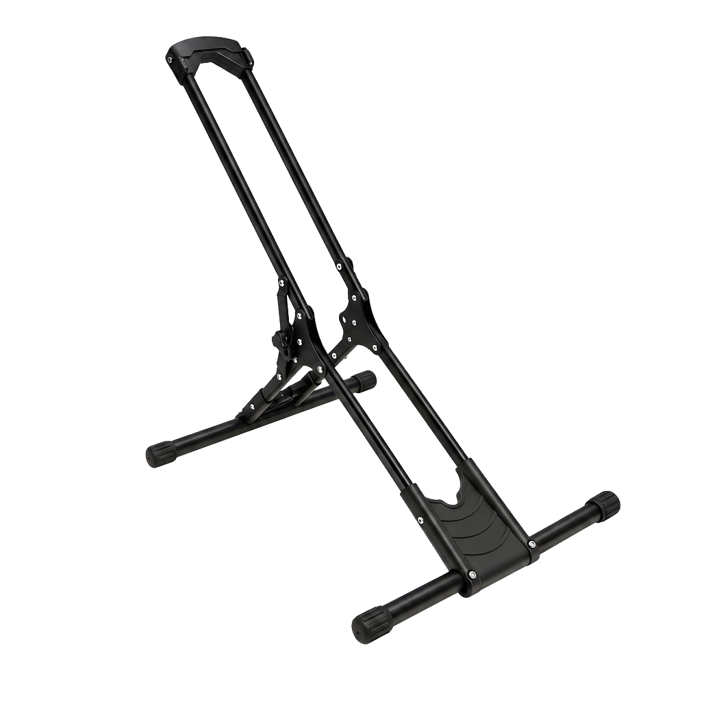 Monvelo Bike Stand Floor Storage Rack Foldable Carbon Steel for 16-29 Inch Black