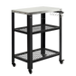 Levede Outdoor Kitchen Cart Mobile BBQ Grill Trolley Stainless Steel Prep Table