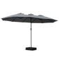 Centra 4M Double-sided Patio Umbrella Outdoor Umbrella Base Stand Grey