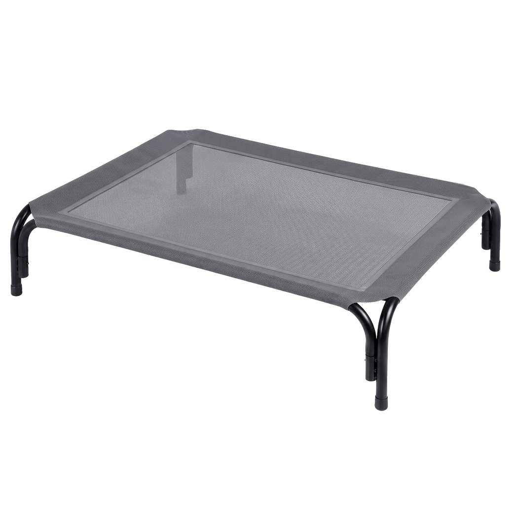 PaWz Raised Dog Bed Elevated Cooling Breathable Mesh for Indoor Outdoor Grey