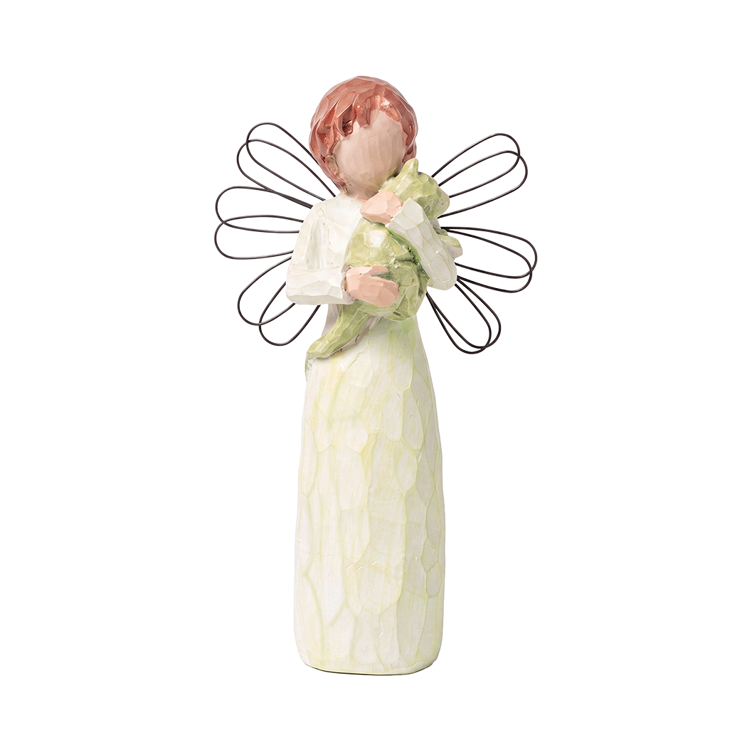 Levede Resin Angel Figurines Friendship Gift with Love for Home Decor White