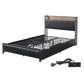 Levede Double Bed Frame PU Mattress Base Storage Drawer Headboard USB Charge