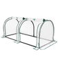 Lambu Mini Greenhouse Dual Zone PE Cover Tunnel Frame for Garden Transparent