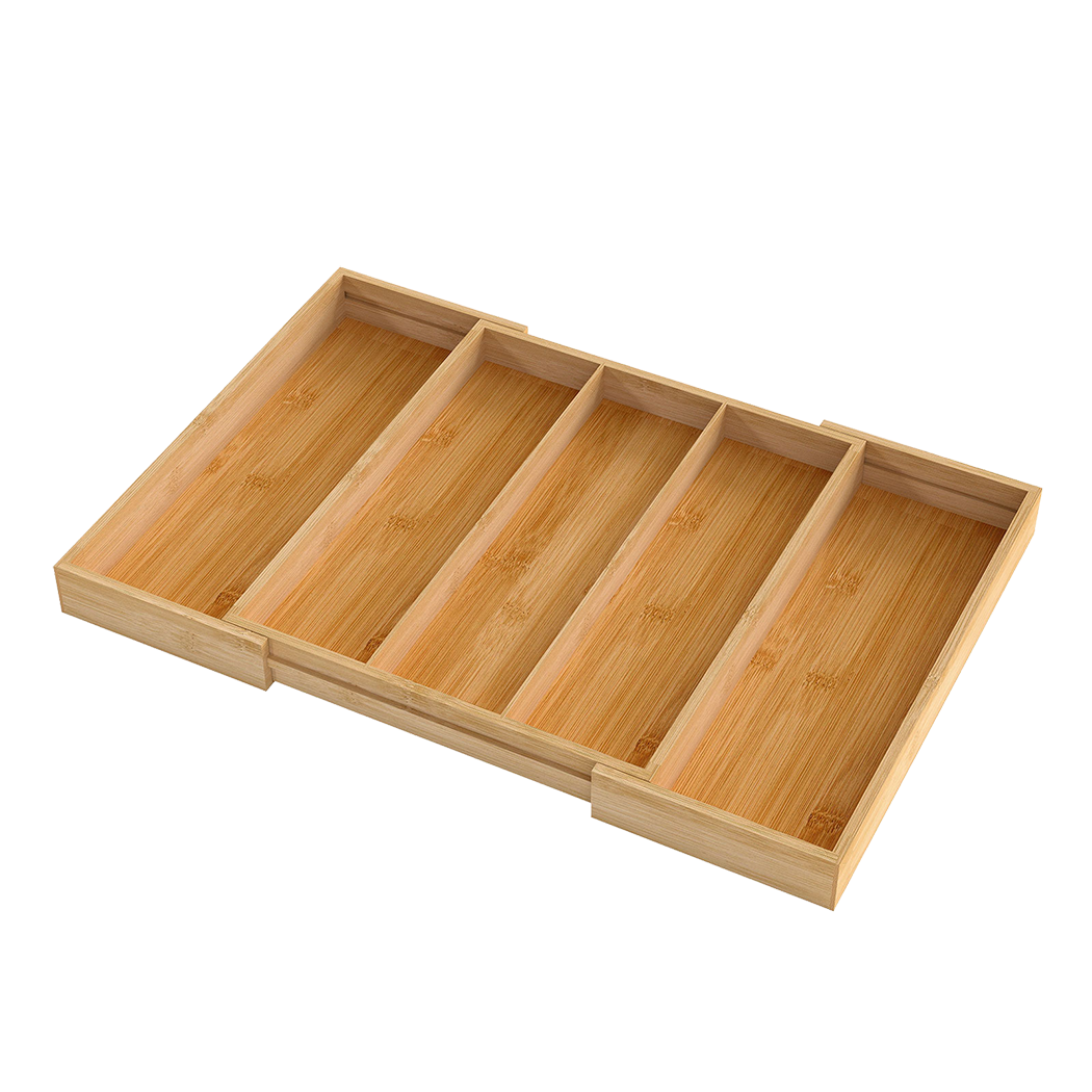 Toque Bamboo Expandable Kitchen Drawer Organizer Storage