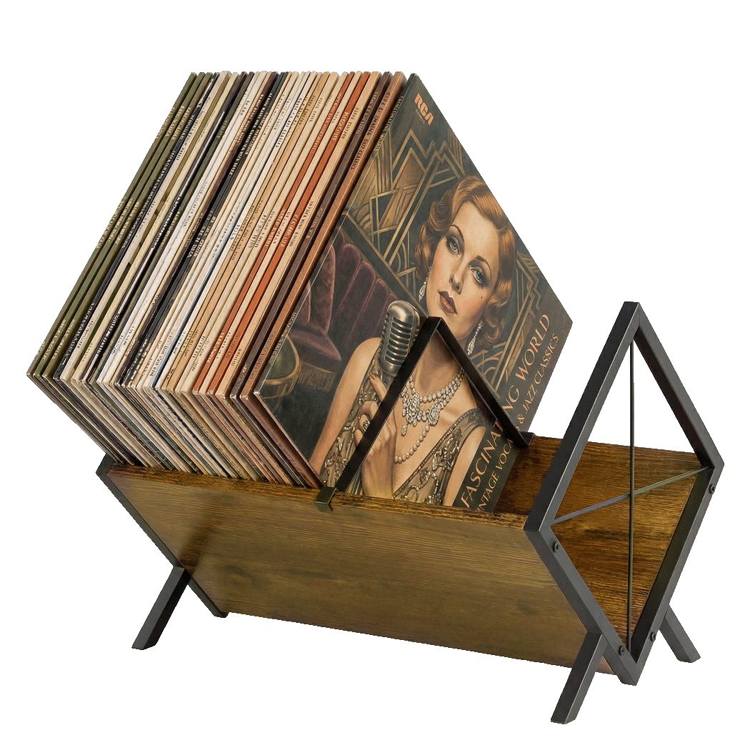 Levede Vinyl Record Storage Rack Display Shelf LP Album Books Holder Adjustable