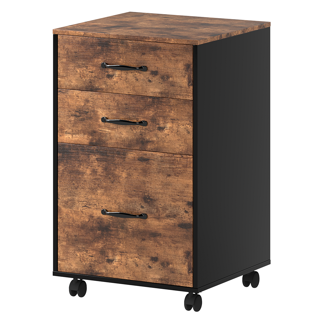 Levede 3-Drawer File Cabinet Mobile Filing Storage Cabinet Organiser Home Office