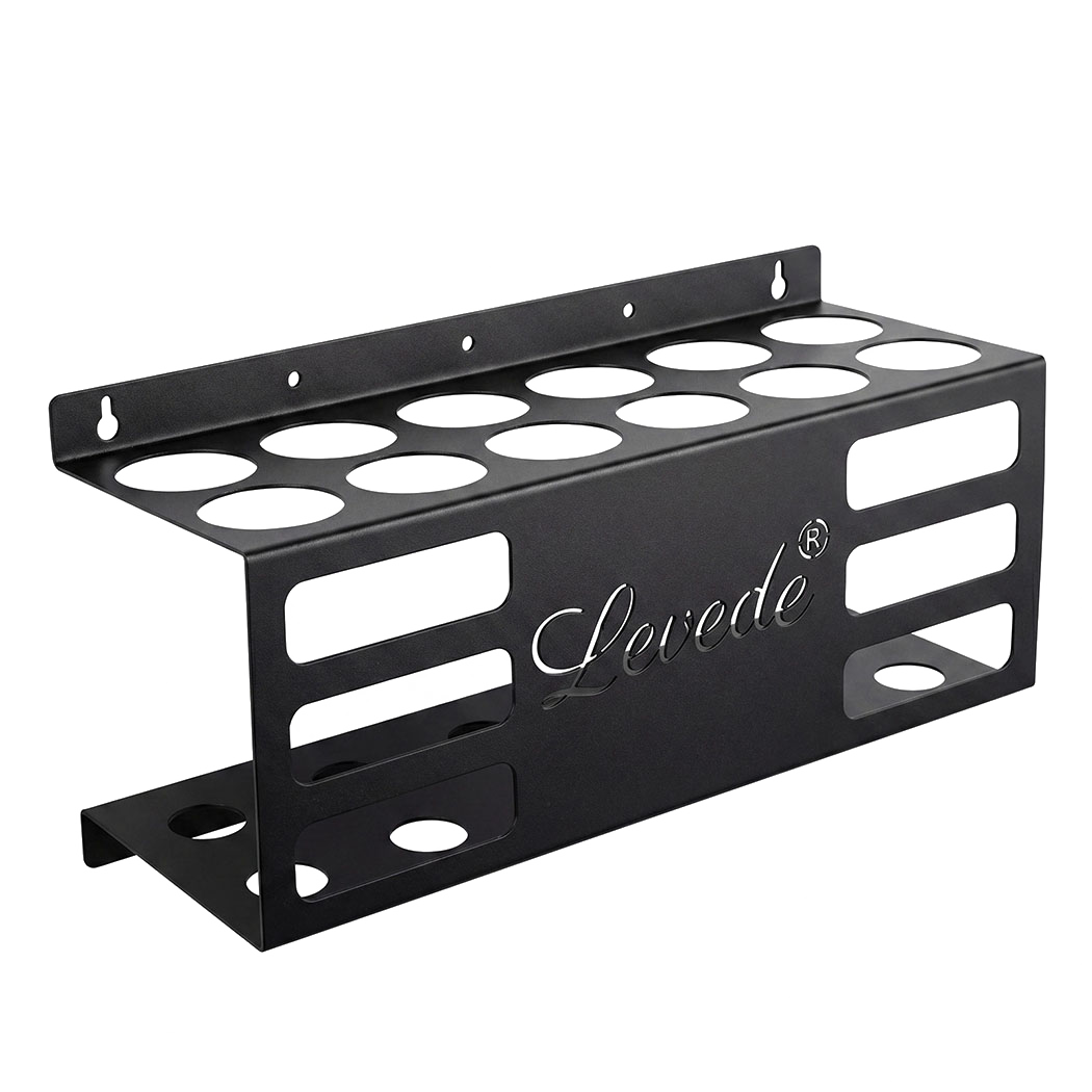 Levede 12 Hole Caulk Holder Wall Mount Silicone Sealant Tube Storage Rack Steel