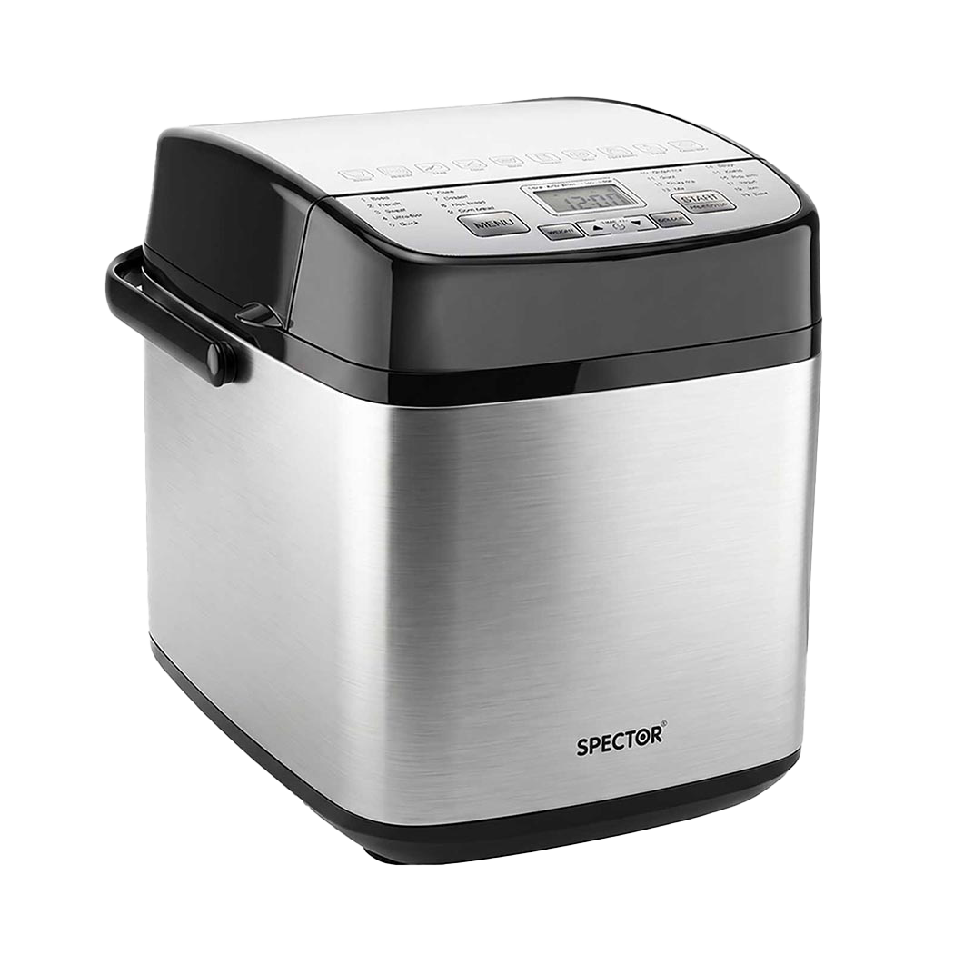 Spector Automatic Bread Machine 19-in-1 1.5Lb 15H Timer Compact Home Baking