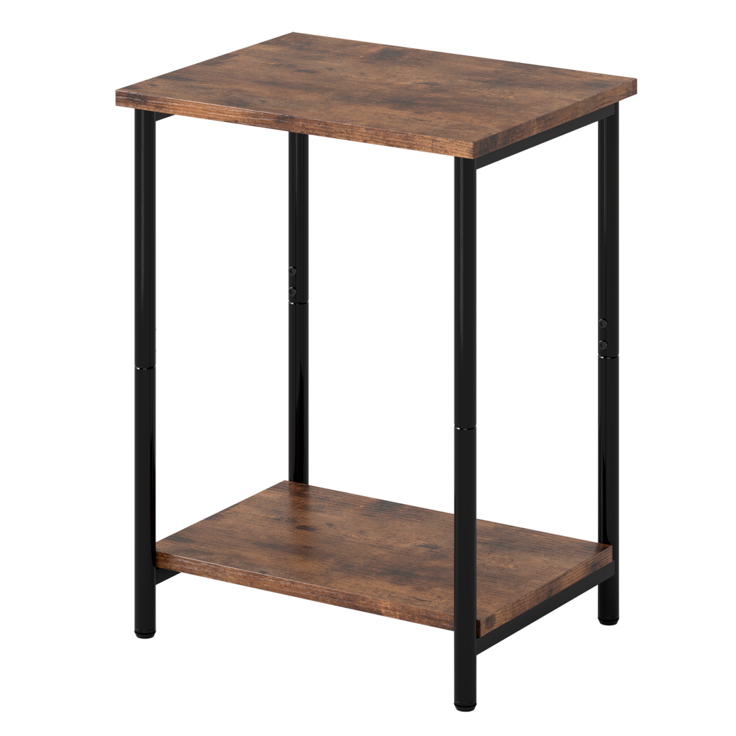 Levede Side Table 2-Tier Industrial Vintage End Table Storage Shelf Nightstand