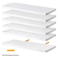 Levede Floating Shelves 6Pcs DIY Wall Mounted Storage Display Bookshelf White