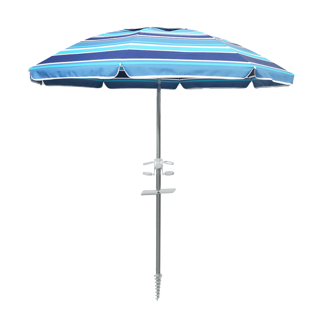 Mountview 2.2M Outdoor Beach Umbrellas Sand Blue