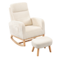 Levede Rocking Chair Ottoman Footrest With Side Pocket