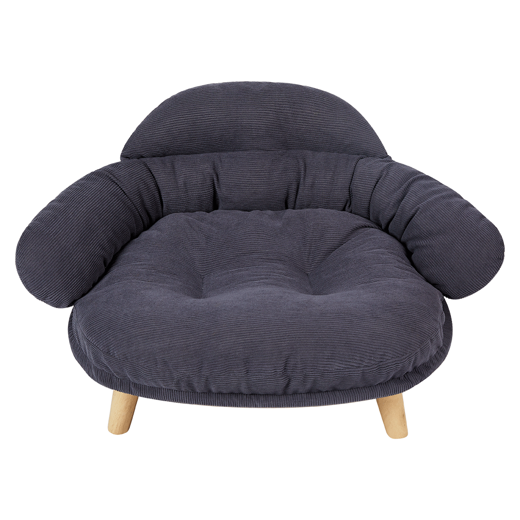 Pawz Elevated Pet Dog Cat Sofa Bed Couch L Size Grey