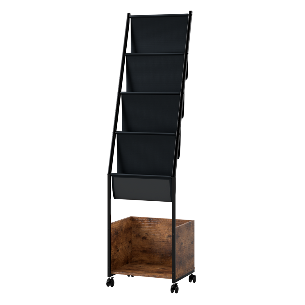 Levede 4-Tier Record Player Stand Storage Rack Holder Up to 100 Albums Magazine
