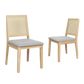 Levede 2x Rattan Dining Chair Solid Wood Lounge