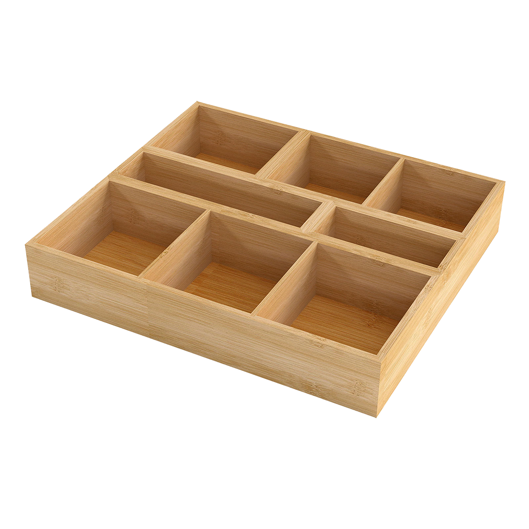 Toque Bamboo Drawer Organizer Multi-Use Storage Box