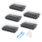 Toque Seedling Tray 5 Pack Starter Kit With Vented Dome For Greenhouse Black