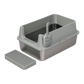 Pawz Stainless Steel Large Semi-Enclosed Cat Litter Box