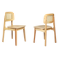 Levede 2x Rattan Dining Chair Wooden Kitchen Chair