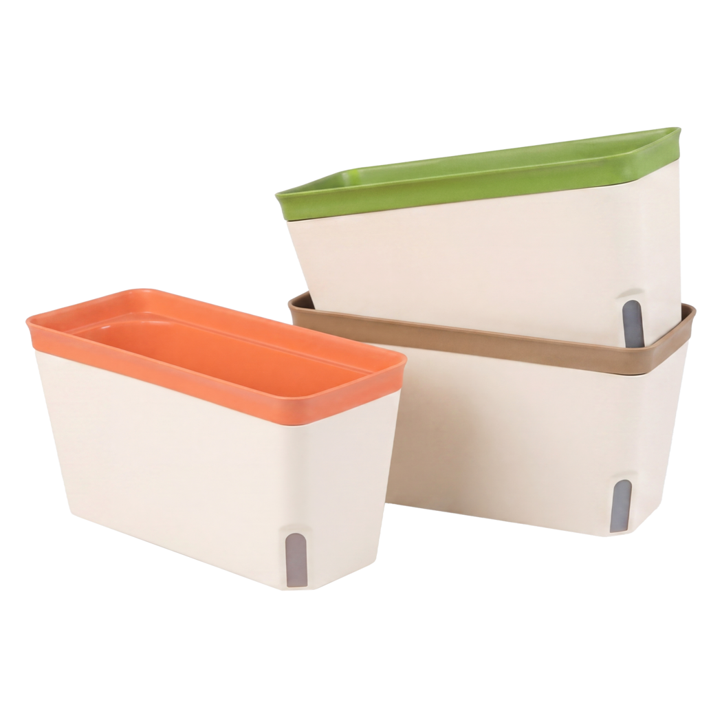Toque Self Watering Plant Pots 3 Pcs Indoor Planter Box Vegetable Flower Garden