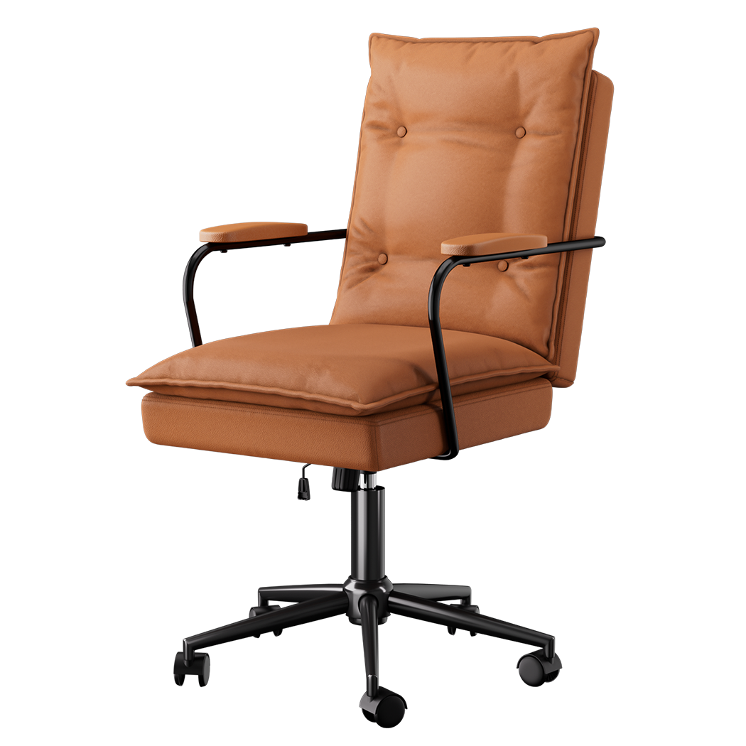 LEVEDE Ergonomic Office Chair Computer PU Brown