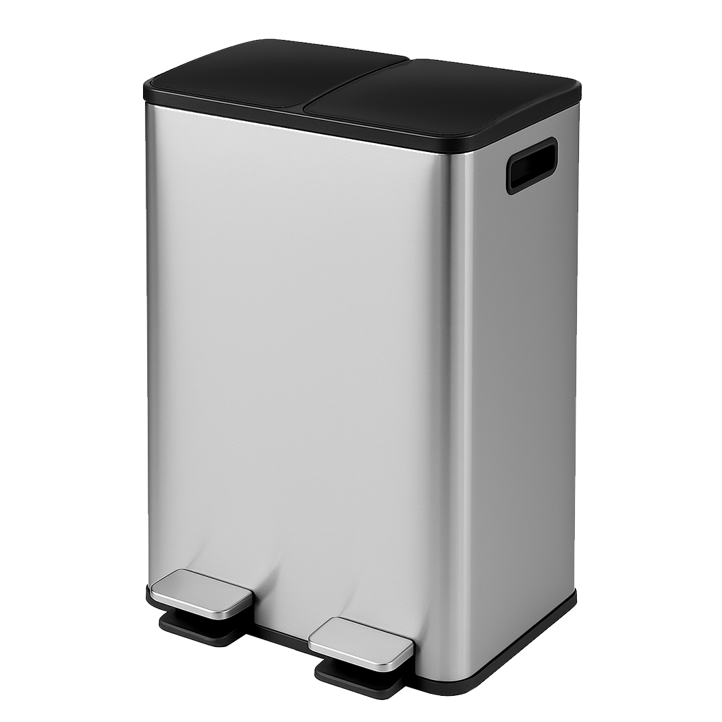 Toque 60L Pedal Bin Kitchen Waste Can Recycling Dustbin