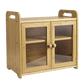 Toque Bread Bin 2 Tier Bamboo Bread Box Kitchen Counter Storage Container 20L