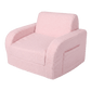 BoPeep Kids Sofa Fold Out Couch 3 In 1 Teddy Fleece Convertible Chair Pink