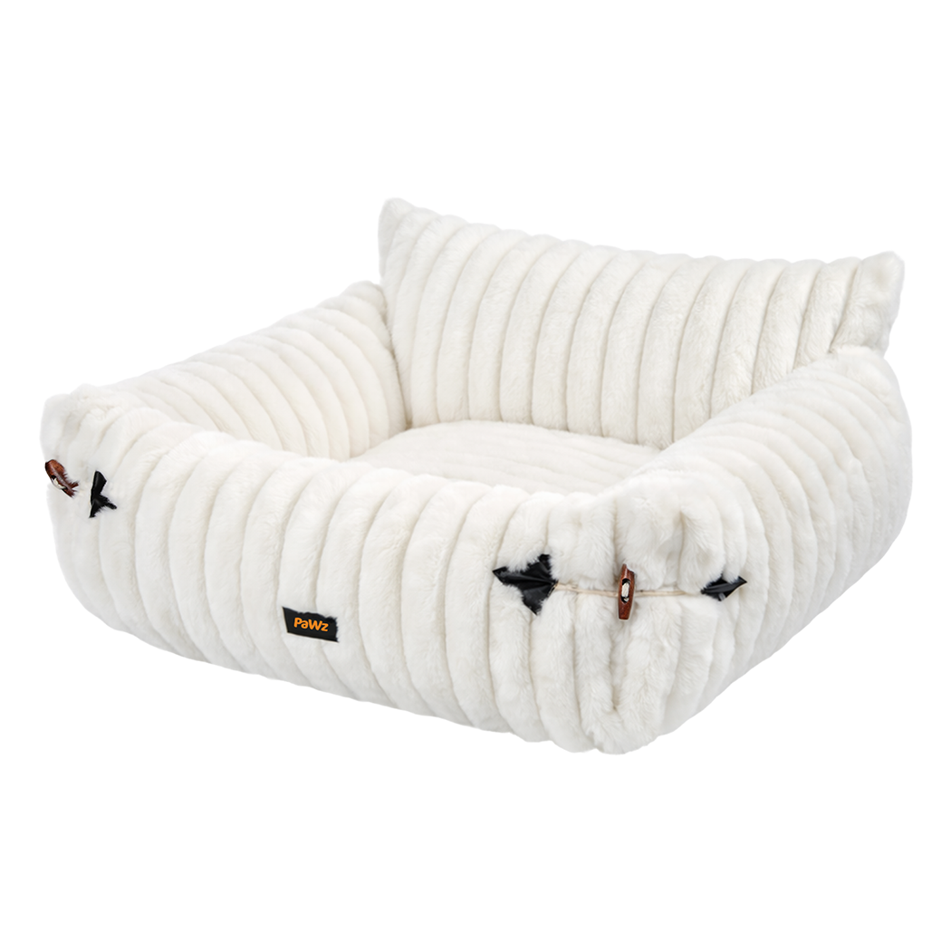 Pawz Cat Bed Extended Soft Plush Lounge Sofa Couch Pet Small Dog Removable Cover