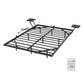 Levede Double Bed Frame Floating Frame with Storage Shelves RGB Lights Black
