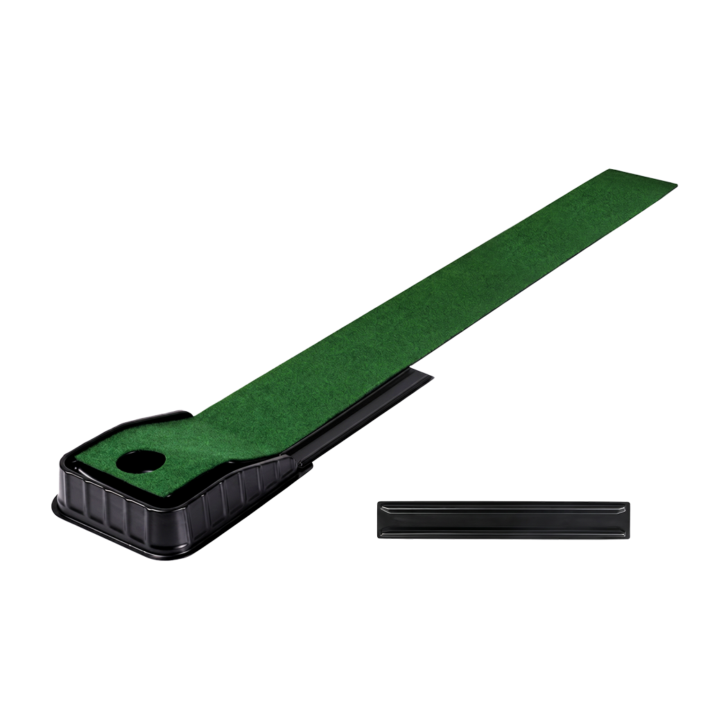 Centra Golf Putting Mat Auto Ball Return Path 220x33cm Indoor Outdoor Green