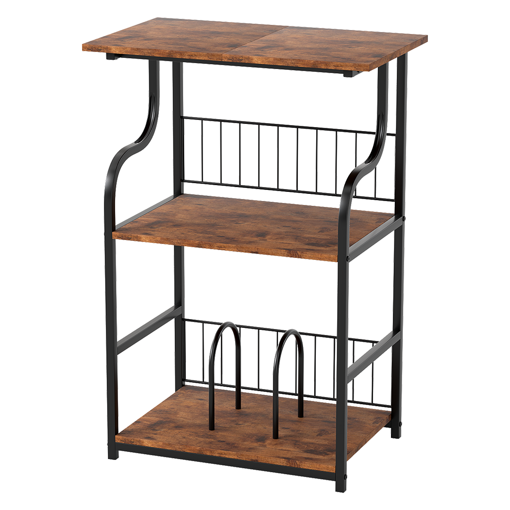 Levede Side Table 3-Tier Storage Shelf Modern Table