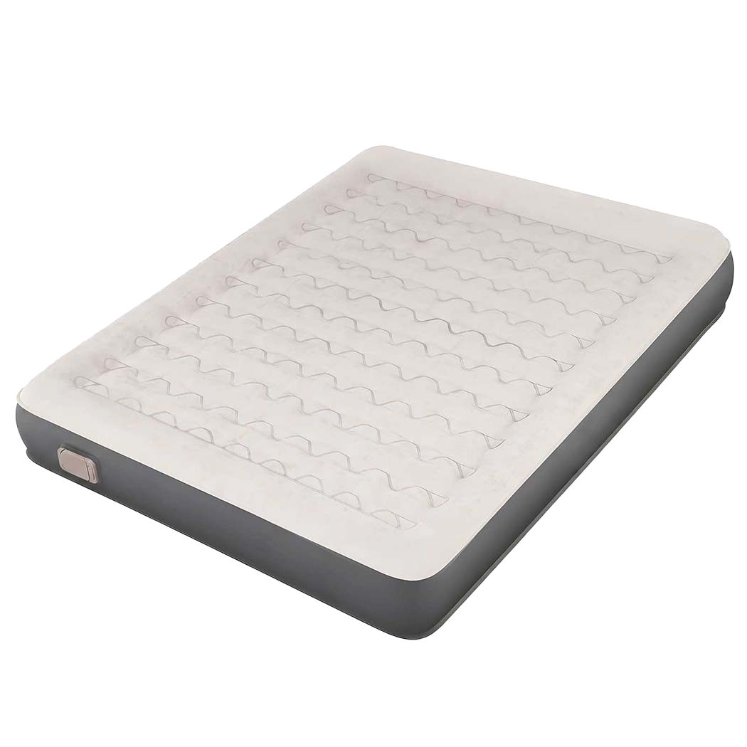 DreamZ Inflatable Mattress TPU Air Bed with Pillow Pump Camping Double Grey