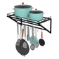 Toque Wall Mounted Pot Pan Rack Multipurpose Holder