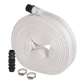 Traderight Hose Pipe Heavy 20m x 25mm Layflat PVC Pump Drainage with Clips White