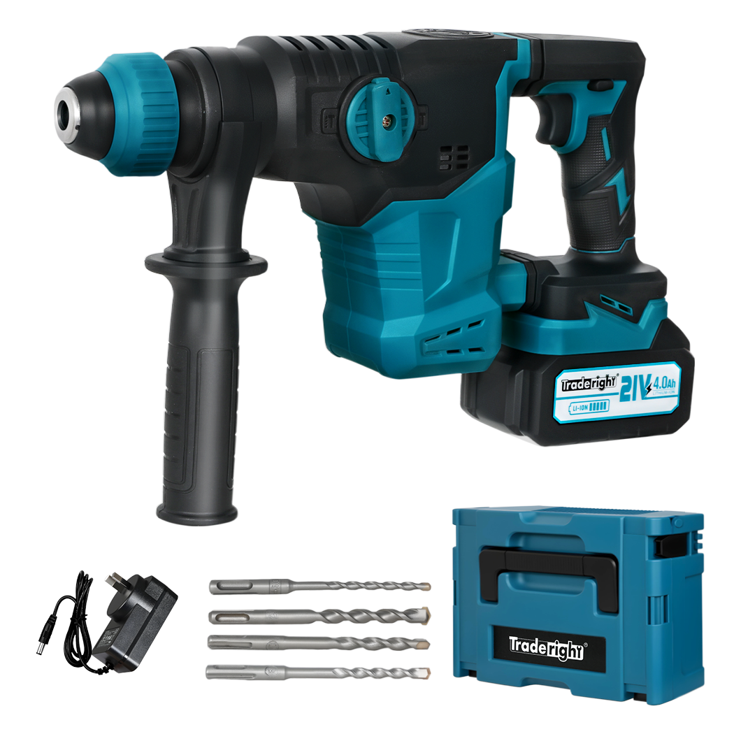 Traderight 21V Cordless Rotary Hammer Drill Tool Set
